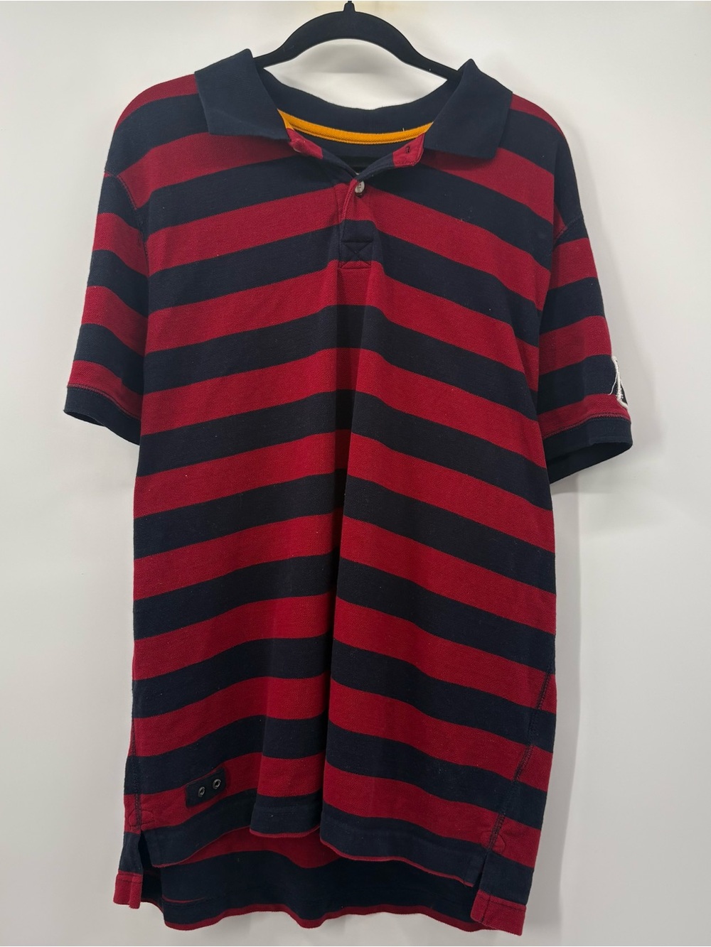 Striped Burgundy and Navy Polo Shirt